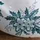 Saint-Amand ironstone dinner plate with anemone green decoration