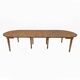 19th Century Tuscan Elm Extendable Round Dining Table with Five Leaves