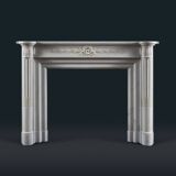 Cheminée en marbre statuaire de style Louis XVI