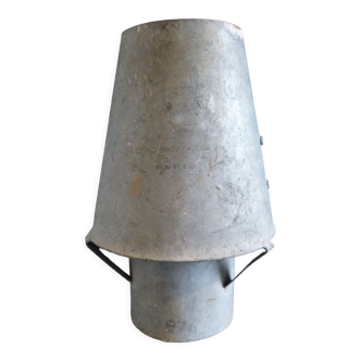 Old zinc fireplace hat