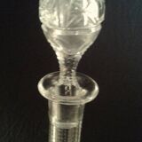 Baccarat crystal water carafe with palmettes and gondola leg