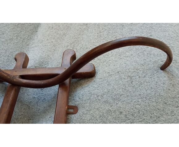 Curved wooden coat rack circa 1900