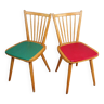 Duo de chaises vintage skaï