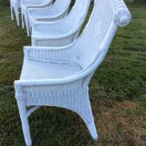Set of vintage f rattan chairs