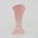 Vintage shell vase in pink ceramic from the 50s