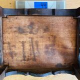 Louis XV bedside table or snack table, 18th century, quadrilobed side openings