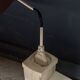Vintage 20thc italian white & orange glass table lamp c.1970