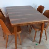 Extension table in Walnut Cesky Nabytek, Vintage Czech 1950 s