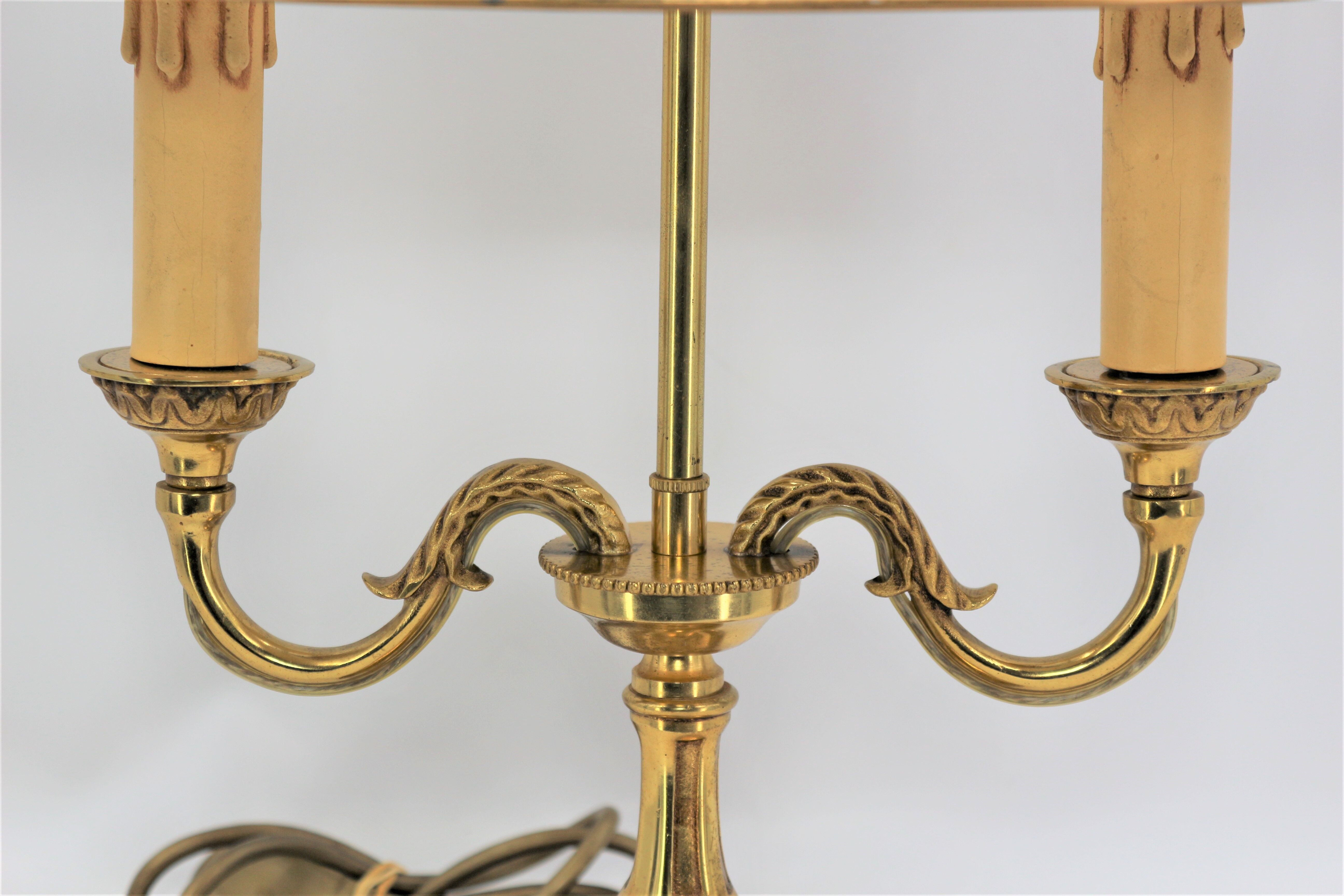 Hot water bottle lamp in solid bronze gilded louis XVI style "Lucien Gau"