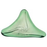Bol vintage en cristal vert Val Saint Lambert années 1960