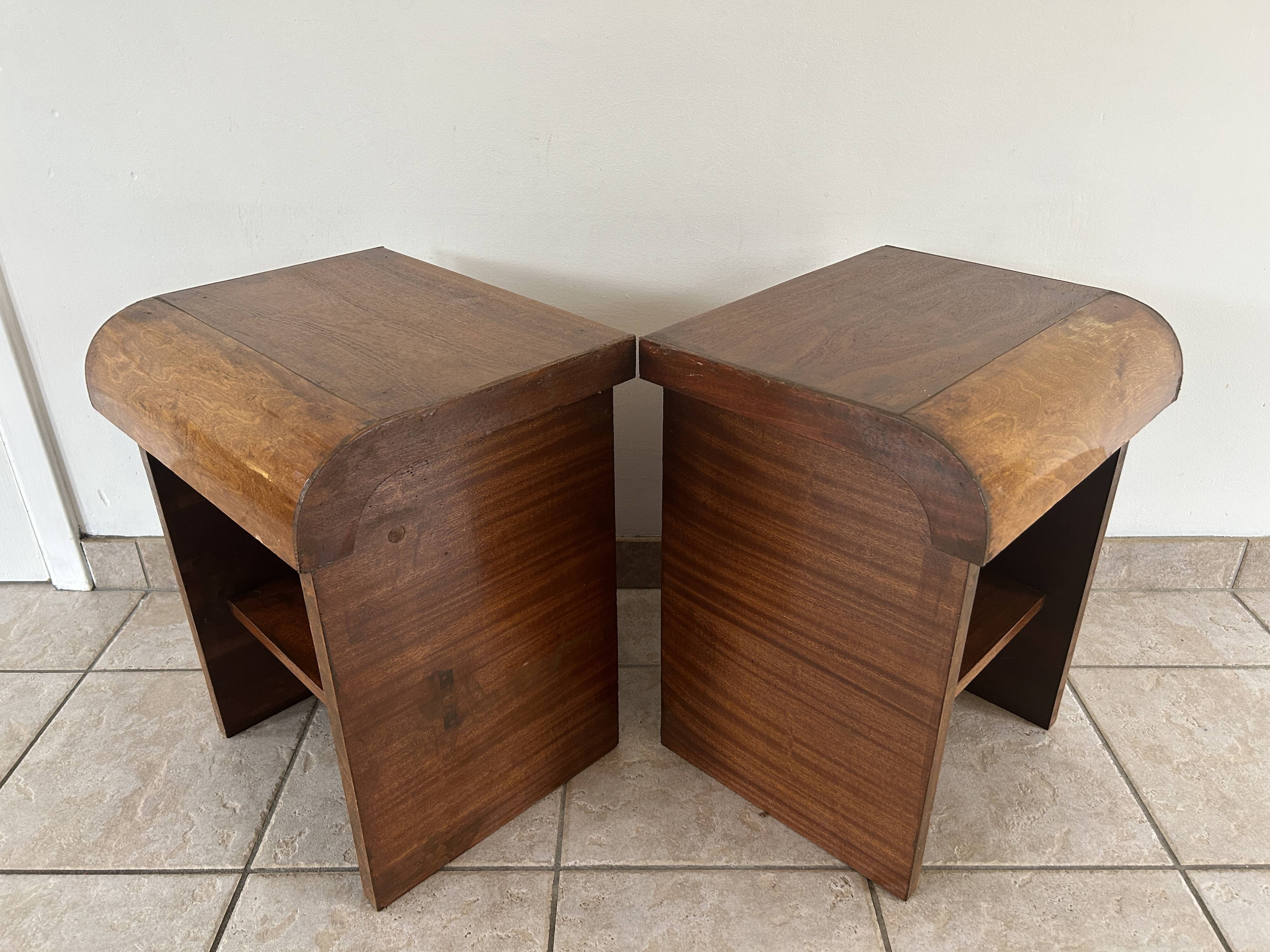 Pair of Art Deco bedside tables