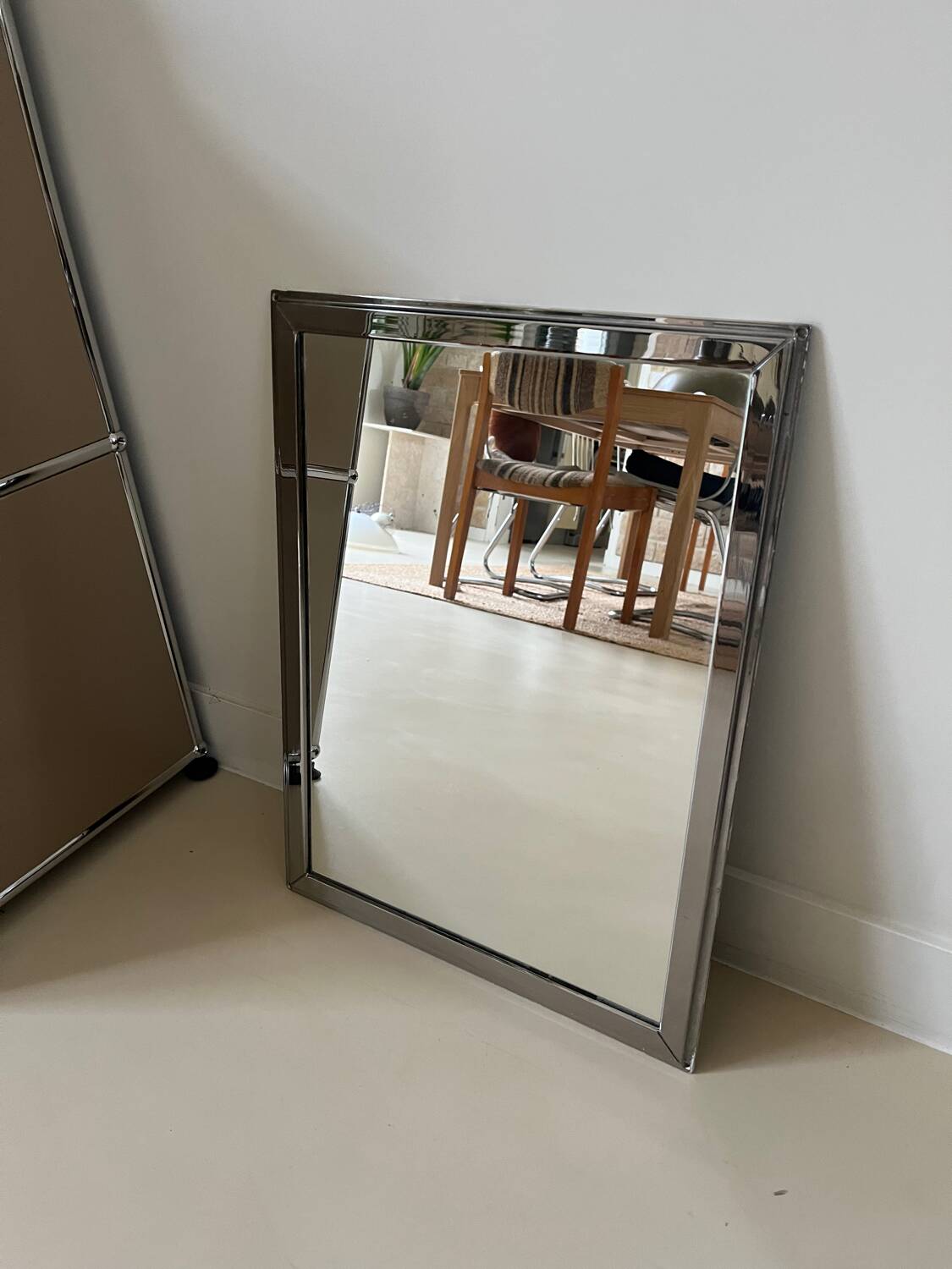 Chromed metal mirror from the 70s