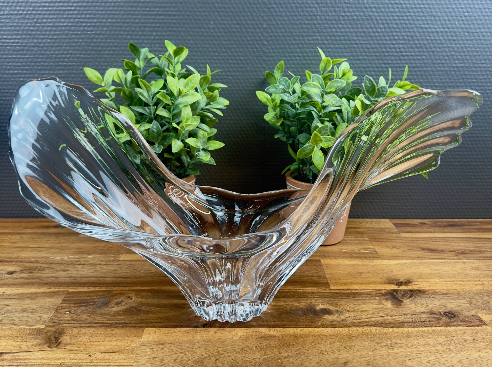 Vintage free-form glass bowl – decorative design plate