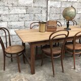 Old oak farm table industrial vintage early twentieth