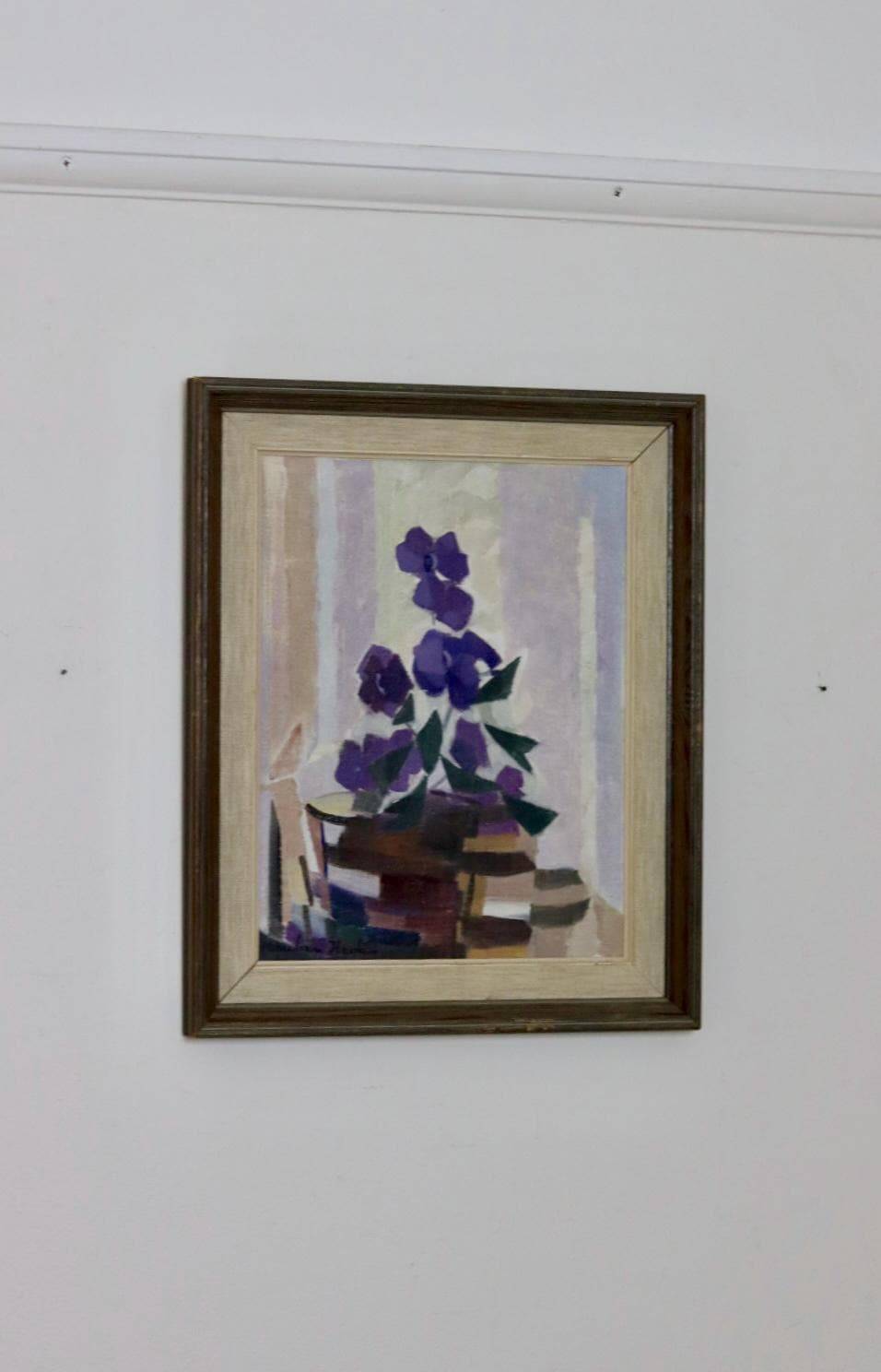 « Nature morte aux fleurs violettes » de Reuben Hedin