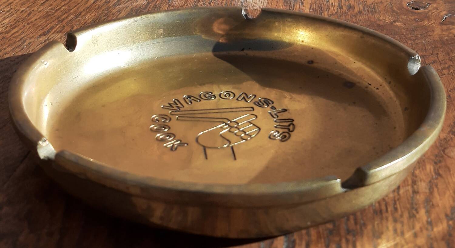 “Wagons-Lits Cook” 1930 bronze ashtray.