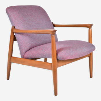 Original restored armchair GFM-64, signed by designer E.Homa, 1960s