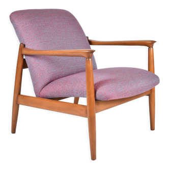 Original restored armchair GFM-64, signed by designer E.Homa, 1960s