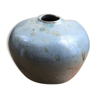 Blue free-form craft vase