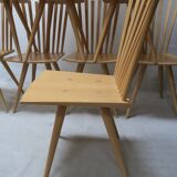 Set of 10 "Mikado" chairs by Johannes Foersom and Peter Hiort-Lorenzen , Dk '90s