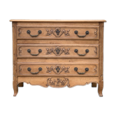 Commode de style Louis XV chêne brut massif, 1920
