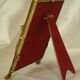 Art Nouveau brass bridge mirror 17 x 13