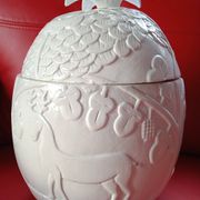 Seau à glaçons - ananas - liège laqué blanc - deco animaux végétaux