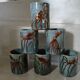 6 vintage handmade cups/mugs