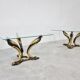 Pair of brass bird coffee tables, 1970s