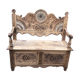 Brittany stripped oak bench