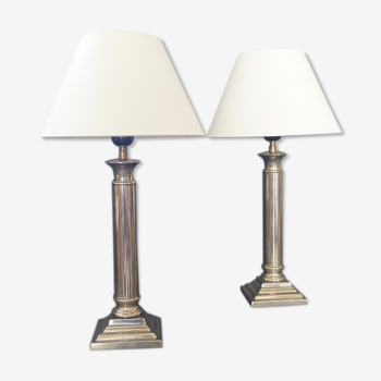 Paire de lampes balustre 1970