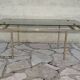Table basse 1960 plateau en verre piétement en métal