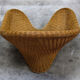 Meditation lotus armchair rattan braided 70s
