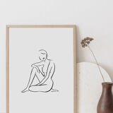 Dans ses pensées 30x42cm