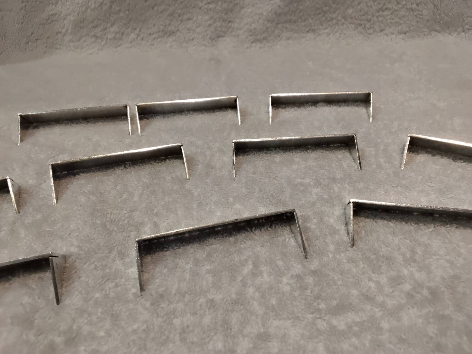 10 silver-plated metal knife and card holders, art deco style, Rabier