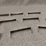 10 silver-plated metal knife and card holders, art deco style, Rabier