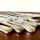 Set of 12 silver-plated knives, France