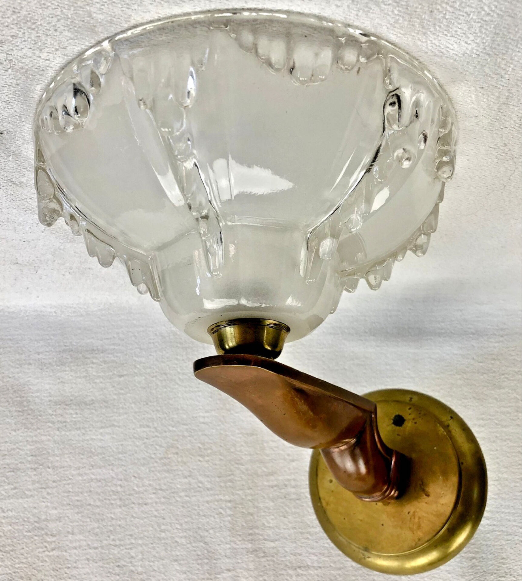 Vintage Streamline Ship bronze Art Deco wall light Ezan