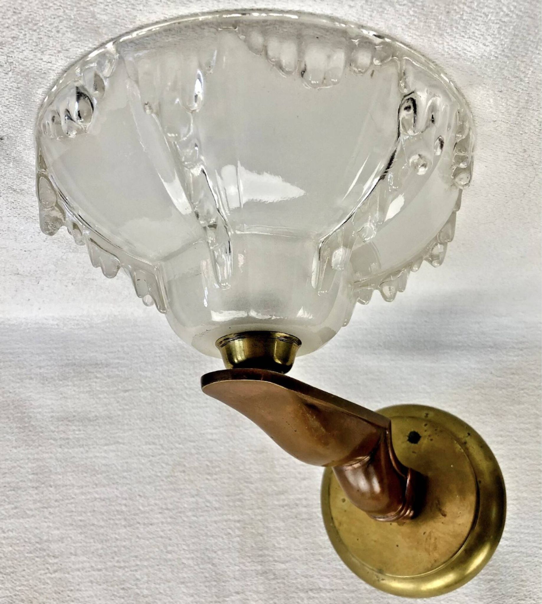 Vintage Streamline Ship bronze Art Deco wall light Ezan