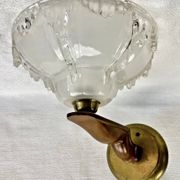 Vintage Streamline Ship bronze Art Deco wall light Ezan