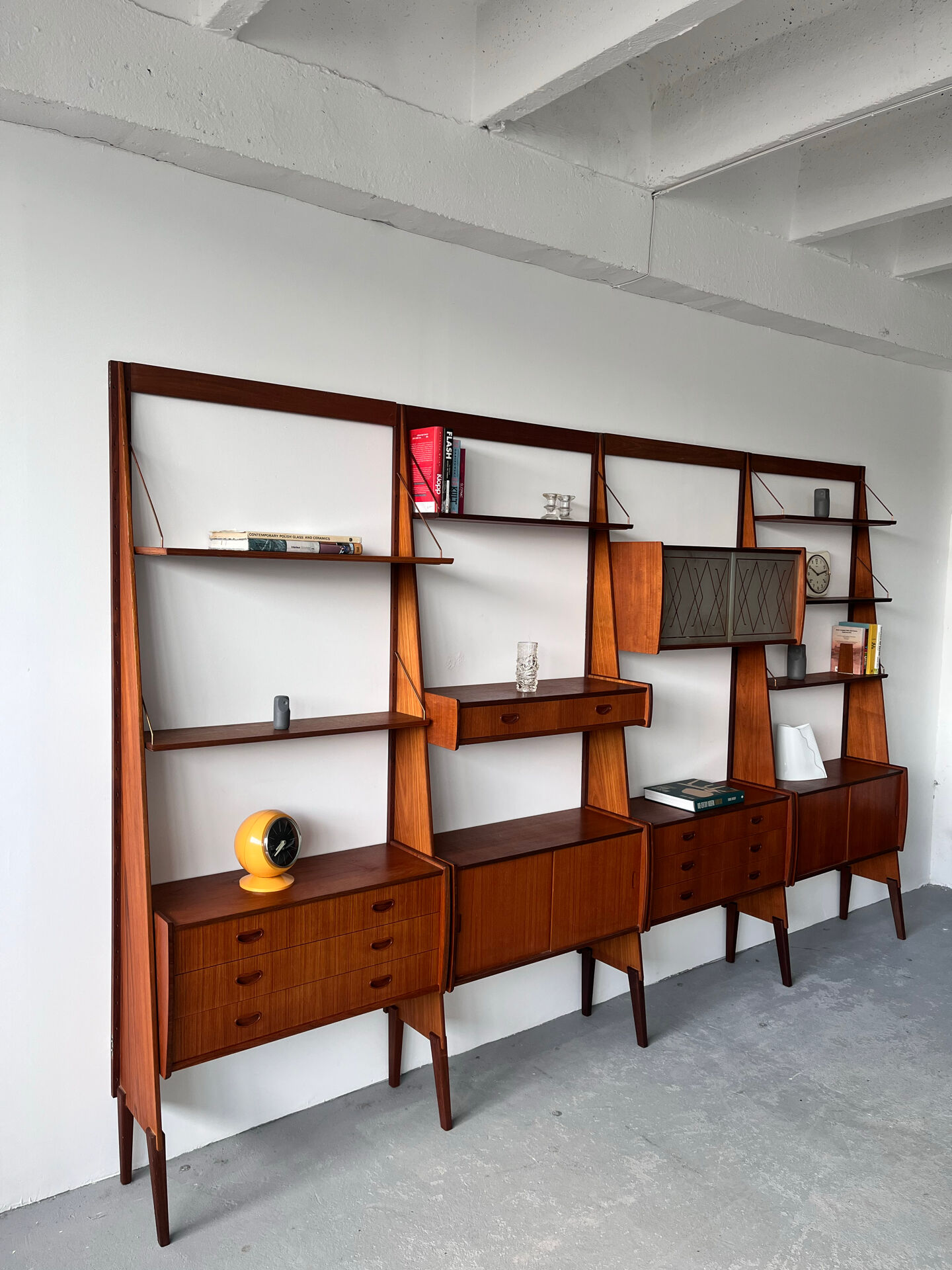 Panto Scandinavian Modular Bookcase, 1960’s Norway, Mid Century Teak