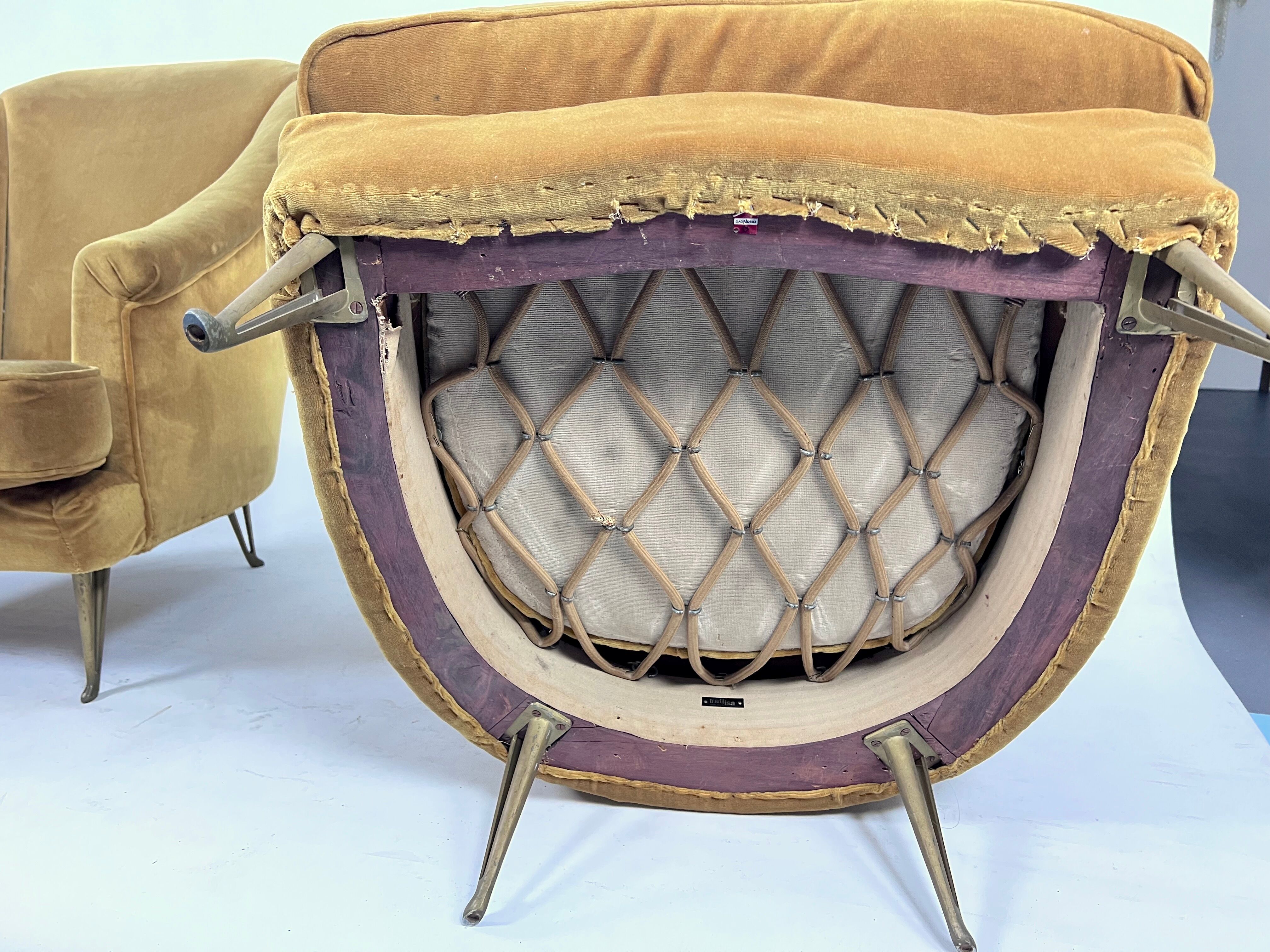 Isa Bergamo, armchairs, Italy 1950s