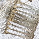 Art Deco silver-plated cutlery, silver-plated cutlery set.