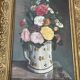 Oil on canvas, old, signed P. Perrisse, dated 1888, bouquet of flowers.