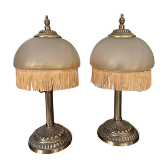 Pair of vintage brass lamps