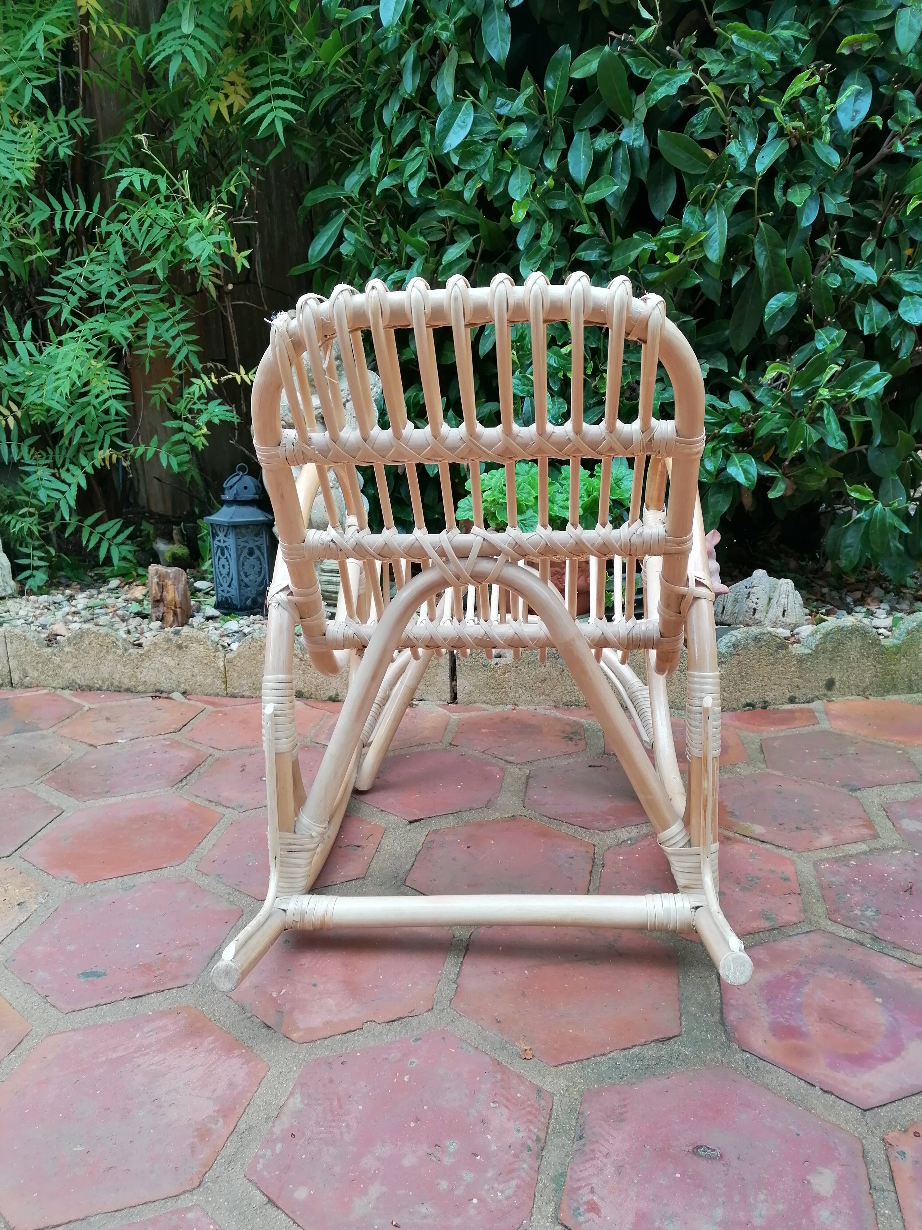 Rocking-chair child rattan