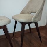Beige vintage shaggy chairs