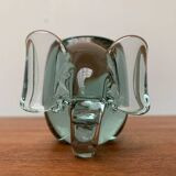 Vintage handmade African glass animal candle holders from Ngwenya Glass, set of 2.