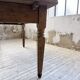 Solid oak farmhouse table with integrated extensions 1950