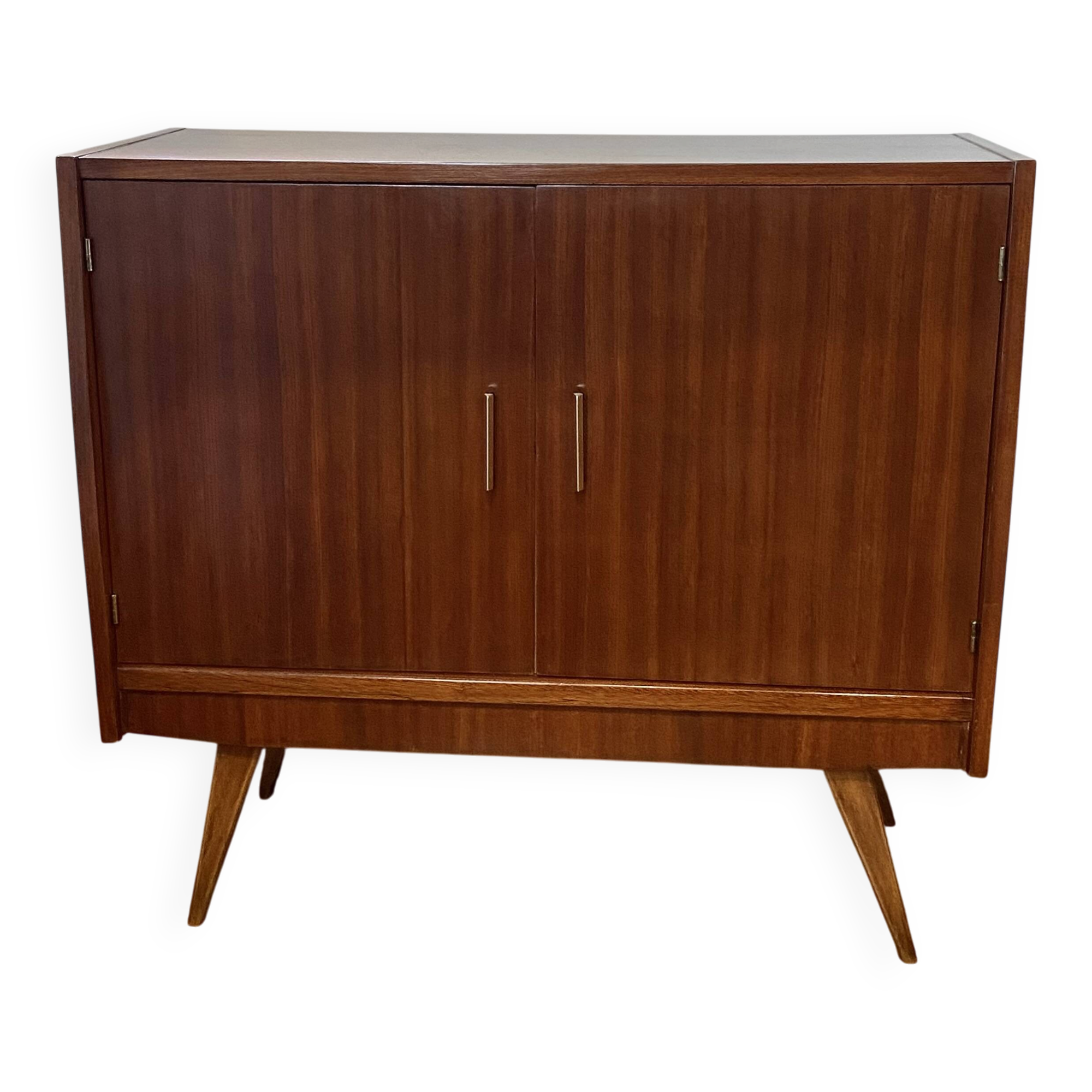 1960s teak veneered sideboard with brass details